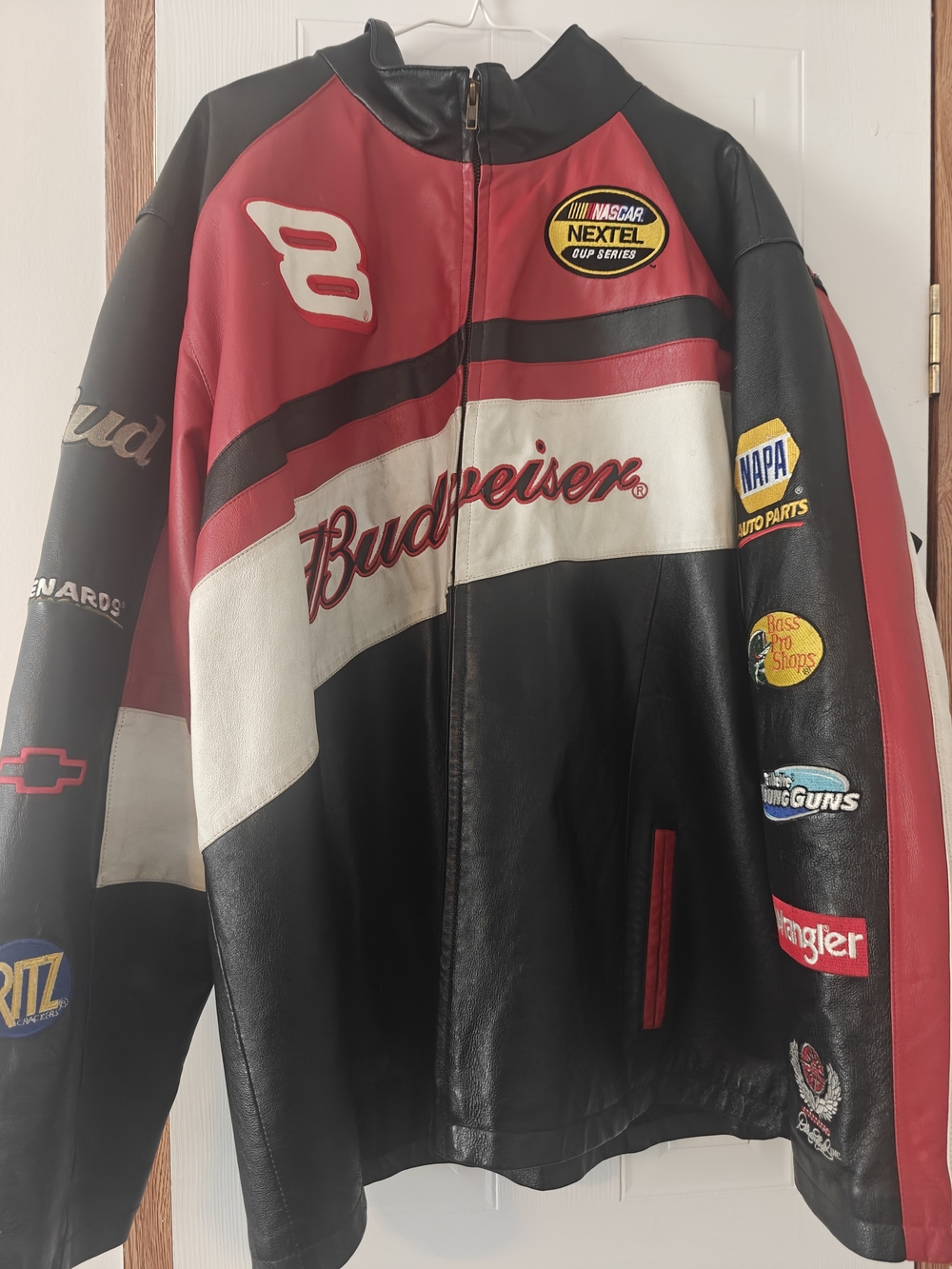Dale Earnhardt Jr #8 Budweiser NASCAR Leather Jacket 2XL
